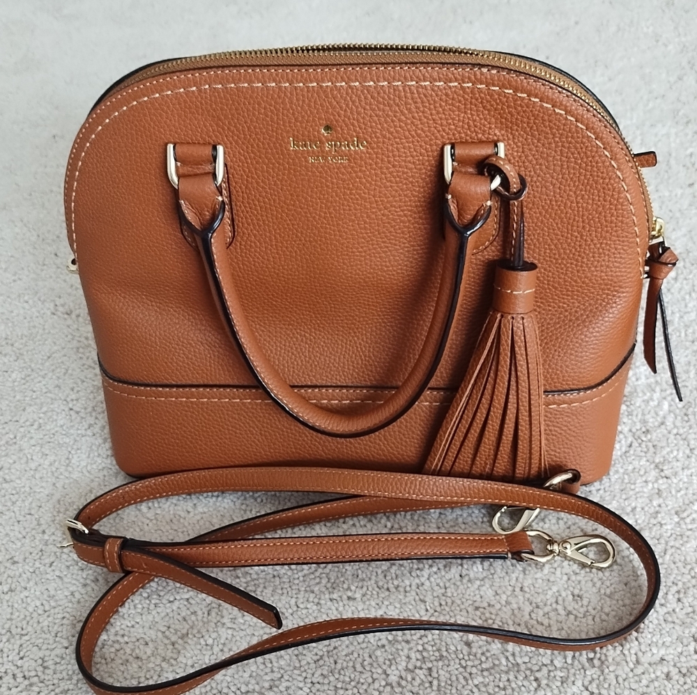Kate Spade Pebbles Brown Medium Leather Satchel. Used in Excellent Condition